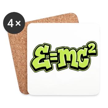 Einstein Formula Graffiti - Coasters (set of 4) - white - Front