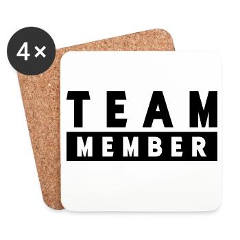 team_member- - Coasters (set of 4) - white - Front