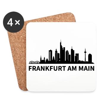 Skyline Frankfurt am Main - Untersetzer (4er-Set) - Weiß - Vorne