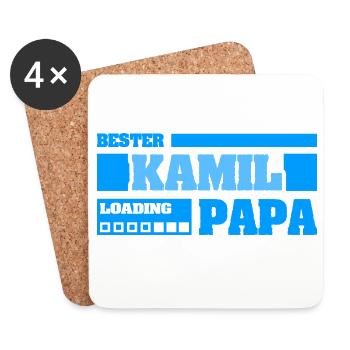 Kamil à la naissance - Dessous de verre (lot de 4) - blanc - Devant
