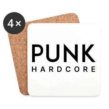 Hardcore-Punk - Untersetzer (4er-Set) - Weiß - Vorne