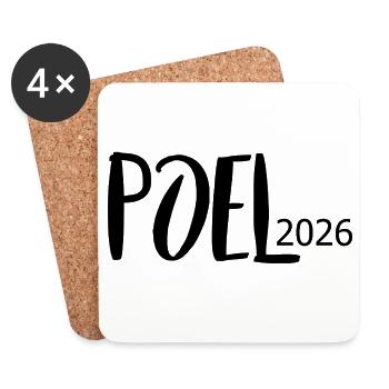 Poel_2026 - Untersetzer (4er-Set) - Weiß - Vorne