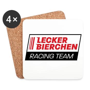 Lecker Bierchen Bier Spruch Stammtisch Geschenk - Untersetzer (4er-Set) - Weiß - Vorne
