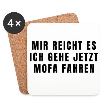 Mofa Spruch - Untersetzer (4er-Set) - Weiß - Vorne
