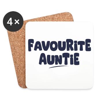 Lieblingsgeschenk der Tante - Untersetzer (4er-Set) - Weiß - Vorne