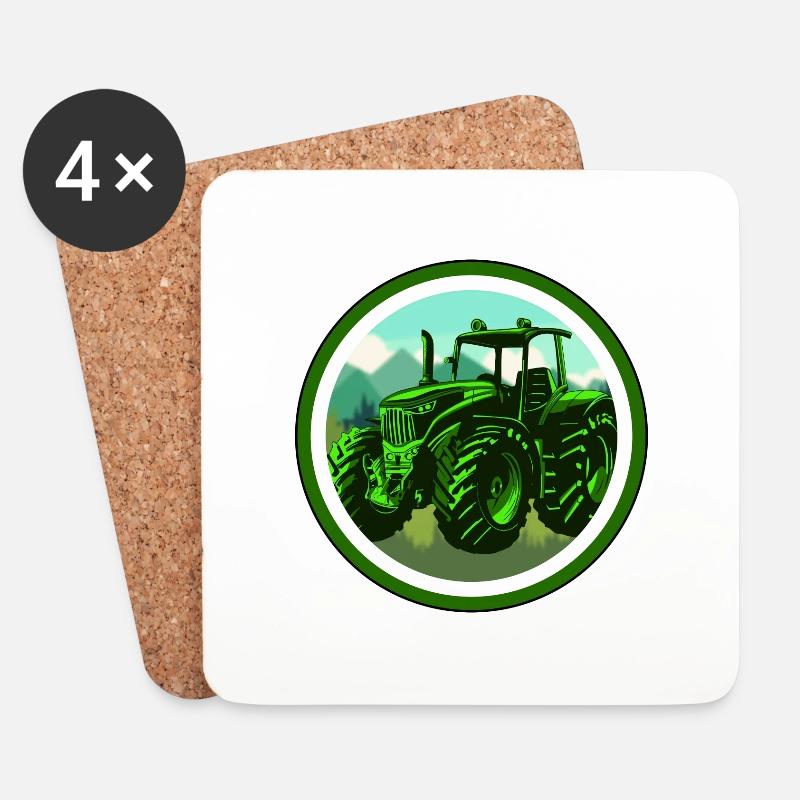 Landwirt Logo - Untersetzer (4er-Set) - Weiß