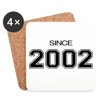 2002 Geburtstagsgeschenk - Untersetzer (4er-Set) - Weiß - Vorne