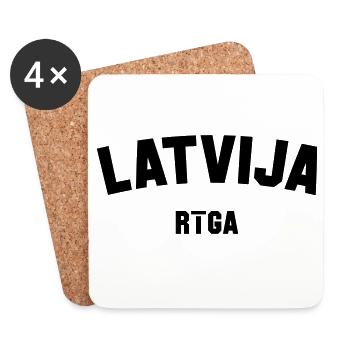 RIGA Latvia Latvija Lettland - Untersetzer (4er-Set) - Weiß - Vorne