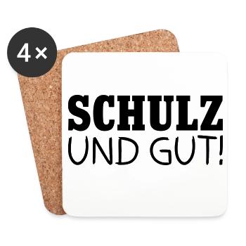 Schulz und gut - Untersetzer (4er-Set) - Weiß - Vorne