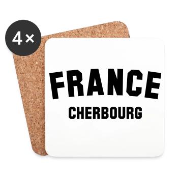 CHERBOURG France Frankreich - Untersetzer (4er-Set) - Weiß - Vorne