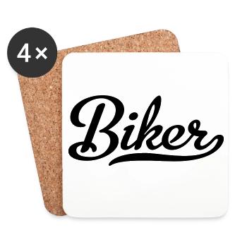 2541614 112658633 biker - Dessous de verre (lot de 4) - blanc - Devant