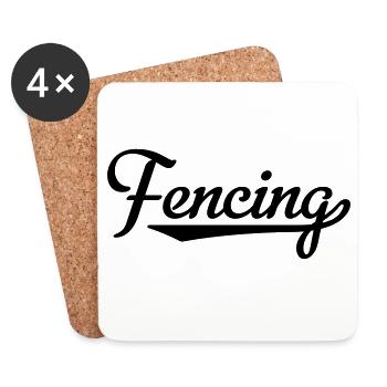 2541614 15587940 fencing - Untersetzer (4er-Set) - Weiß - Vorne
