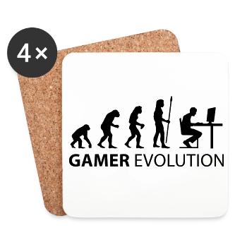 gamer evolution - Untersetzer (4er-Set) - Weiß - Vorne