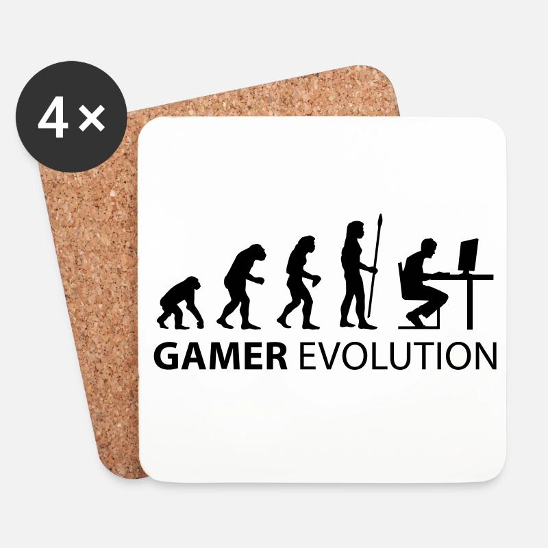 gamer evolution - Coasters (set of 4) - white