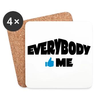 funny - Coasters (set of 4) - white - Front