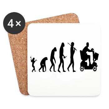 Scooter de mobilité évolution des personnes handicapées # - Dessous de verre (lot de 4) - blanc - Devant