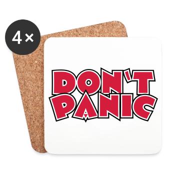 113 Don't Panic - Coasters (set of 4) - white - Front