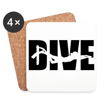 Dive - Untersetzer (4er-Set) - Weiß - Vorne