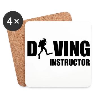 Diving Instructor - Coasters (set of 4) - white - Front