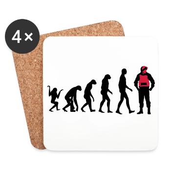 Police - Coasters (set of 4) - white - Front