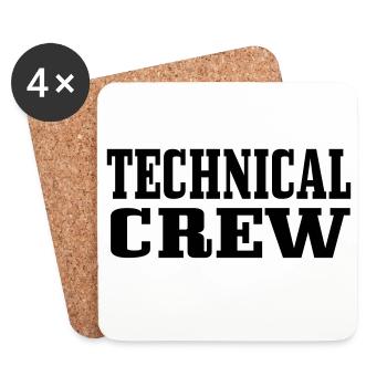Technische Crew 1 - Untersetzer (4er-Set) - Weiß - Vorne