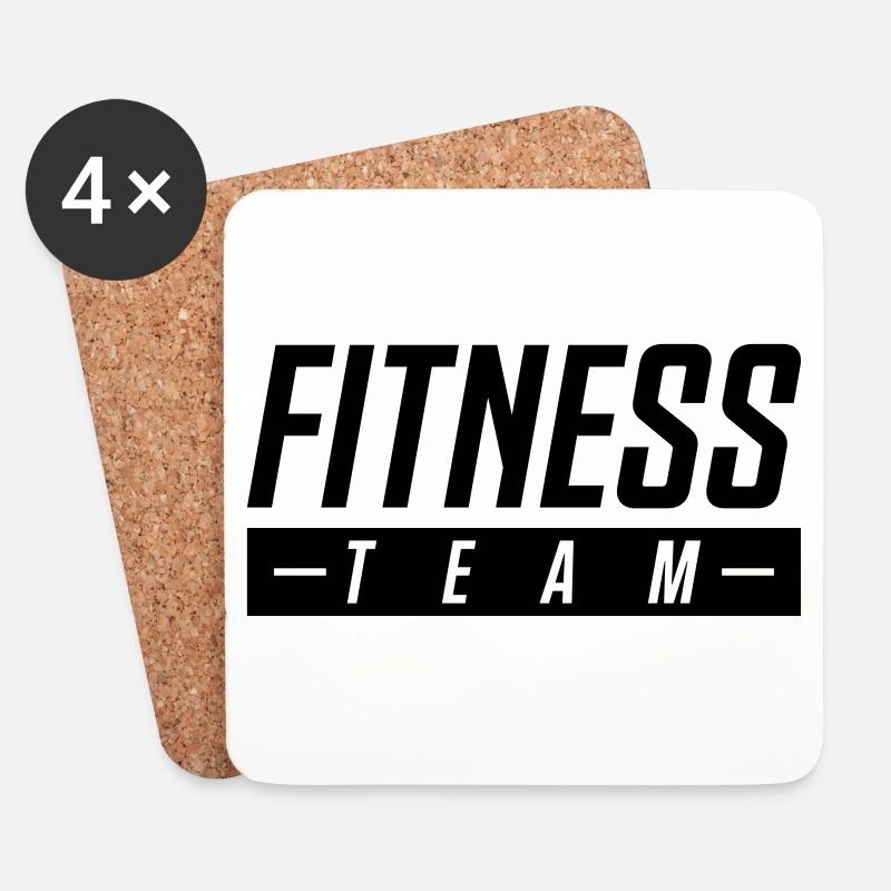 fitness team - Untersetzer (4er-Set) - Weiß
