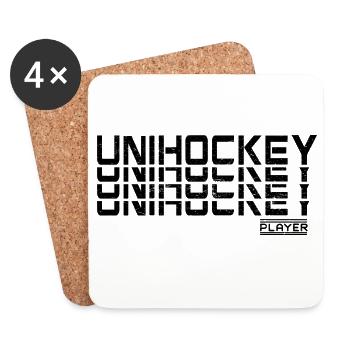 Unihockey Floorball Sport Spieler tor - Untersetzer (4er-Set) - Weiß - Vorne