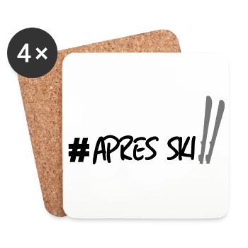 Ski Apres - Coasters (set of 4) - white - Front