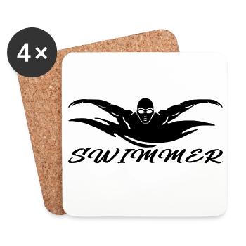 Swimmer - Coasters (set of 4) - white - Front