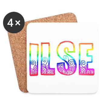 ilse rs regenbogen - Untersetzer (4er-Set) - Weiß - Vorne