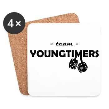 Team YoungTimers - Coasters (set of 4) - white - Front