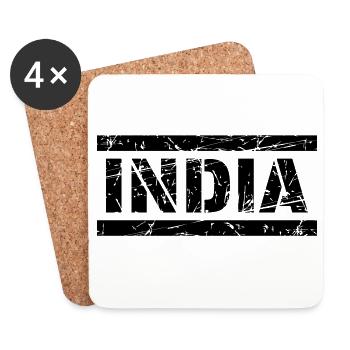 India - Coasters (set of 4) - white - Front