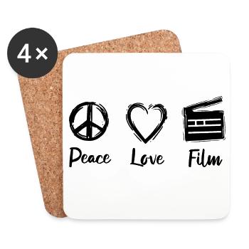 Clapperboard - Coasters (set of 4) - white - Front