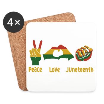 Juneteenth Black History Day Pride Gift - Coasters (set of 4) - white - Front