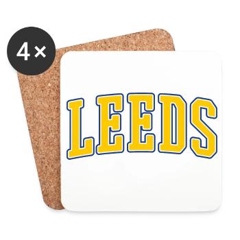 Leeds College Lettering - Coasters (set of 4) - white - Front