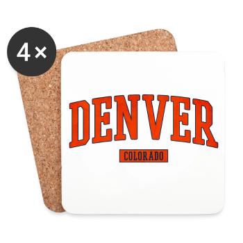 Denver Colorado Arch Emblem - Untersetzer (4er-Set) - Weiß - Vorne