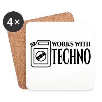 Techno Fuel - Coasters (set of 4) - white - Front