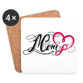 Mom Mama Muttertag - Untersetzer (4er-Set) - Weiß - Vorne