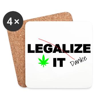 Weed Cannabis Marijuana Legalization - Coasters (set of 4) - white - Front
