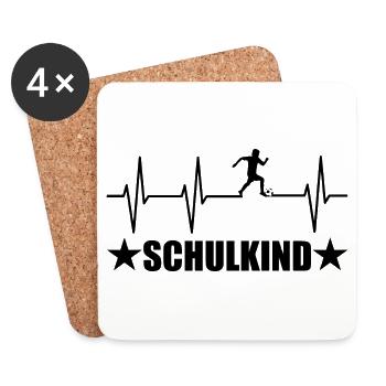 Einschulung - Untersetzer (4er-Set) - Weiß - Vorne