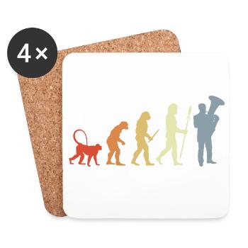 Tubist Evolution - Coasters (set of 4) - white - Front