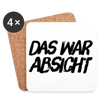 alles vorsätzlich - Untersetzer (4er-Set) - Weiß - Vorne