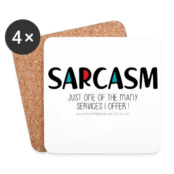 Sarcasm - Coasters (set of 4) - white - Front