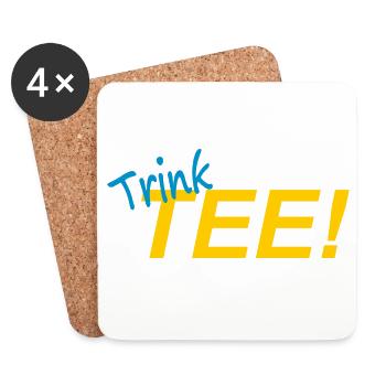 DRINK TEA! - Coasters (set of 4) - white - Front