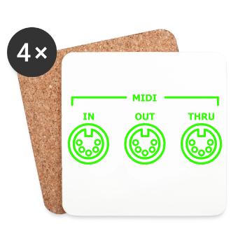 general midi - Coasters (set of 4) - white - Front