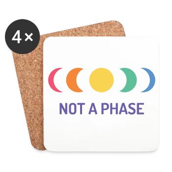 LGBT Pride Month - Keine Phase - Untersetzer (4er-Set) - Weiß - Vorne
