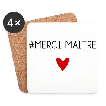MASTER. MASTER. THANK YOU. THANK YOU, MASTER. MASTER - Coasters (set of 4) - white - Front