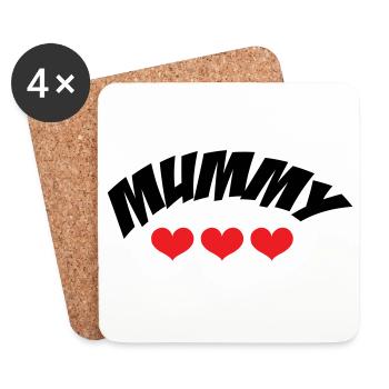 Mama des Jahres - Muttertag - Untersetzer (4er-Set) - Weiß - Vorne