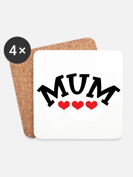 Mom / Mother's Day - Coasters (set of 4) - white