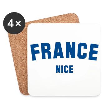 NICE Nizza France Frankreich - Untersetzer (4er-Set) - Weiß - Vorne
